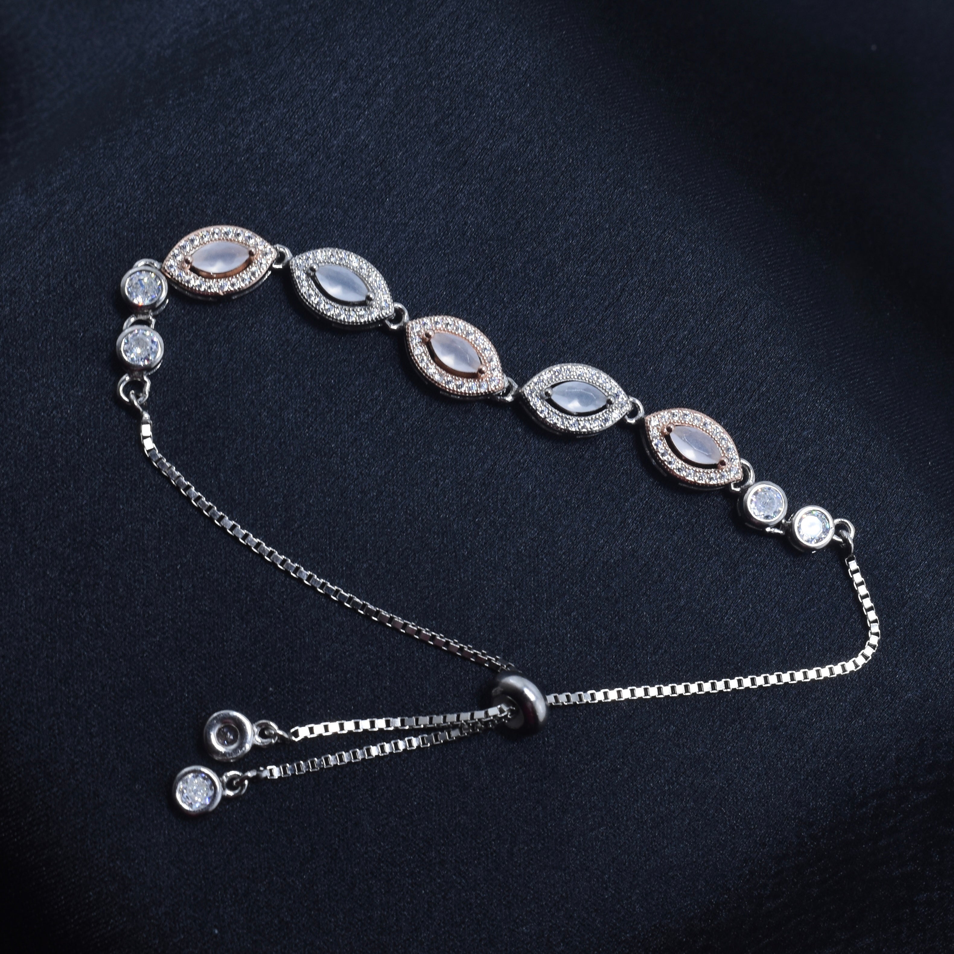 Petal Weave Silver Bracelet