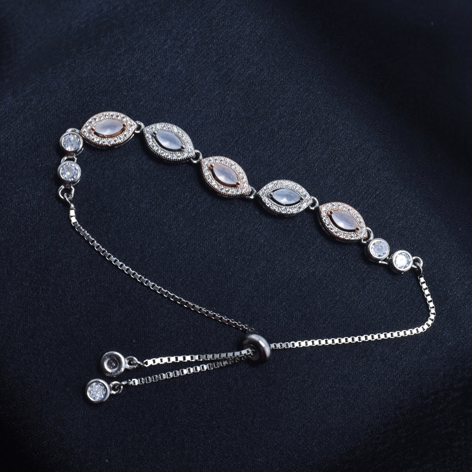 Petal Weave Silver Bracelet