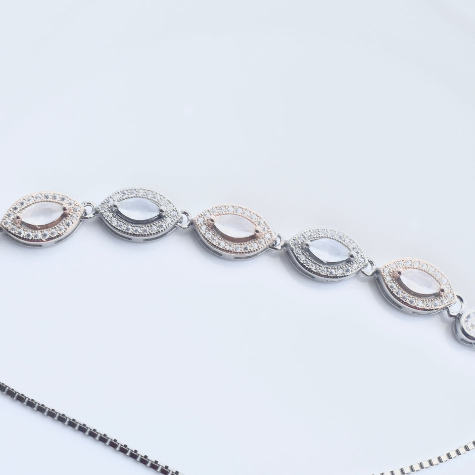 Petal Weave Silver Bracelet