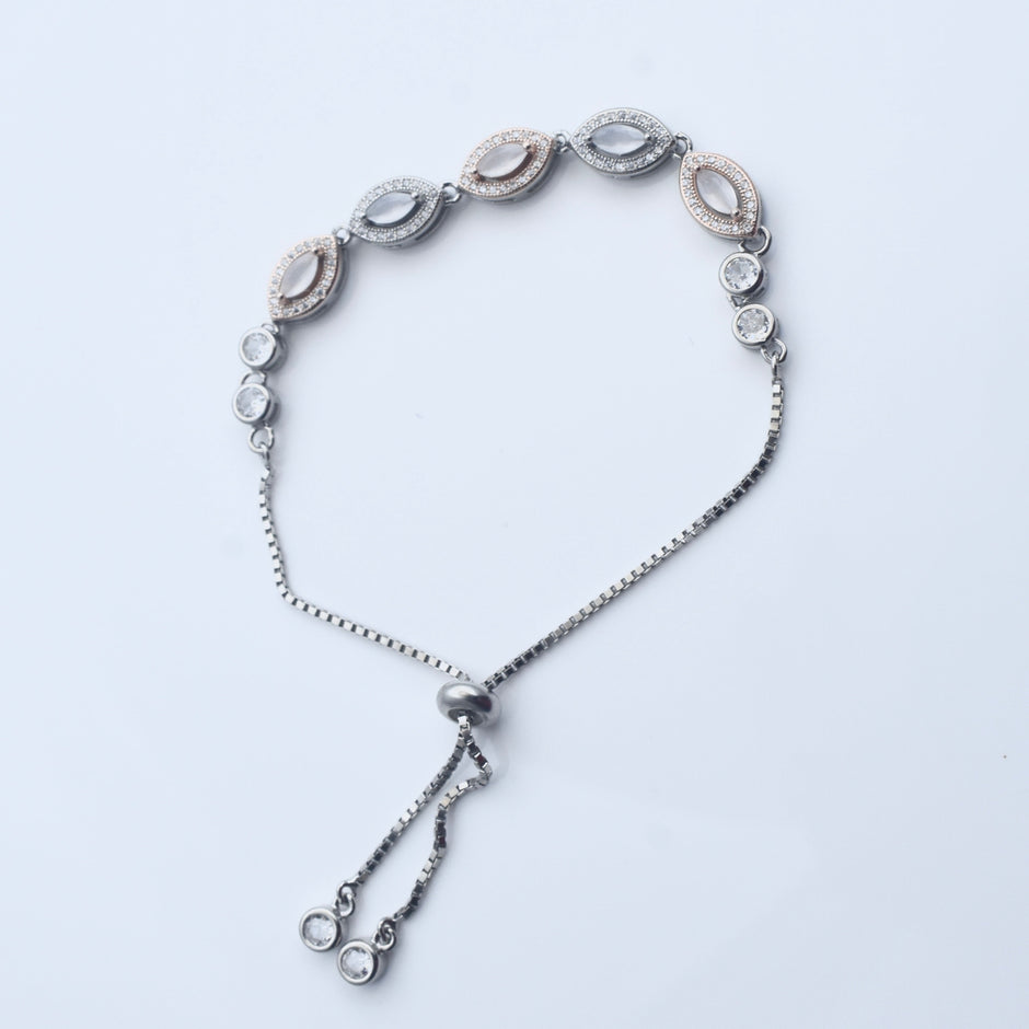 Petal Weave Silver Bracelet