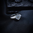 Mother of Pearl Halo Signet Ring