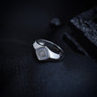 Silver Polished Square Dome Ring