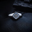 Silver Polished Square Dome Ring