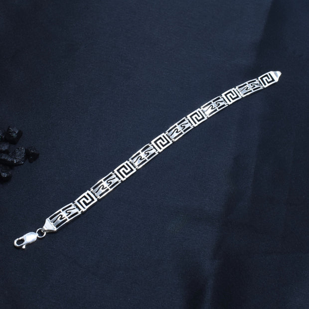 Maze Link Silver Bracelet