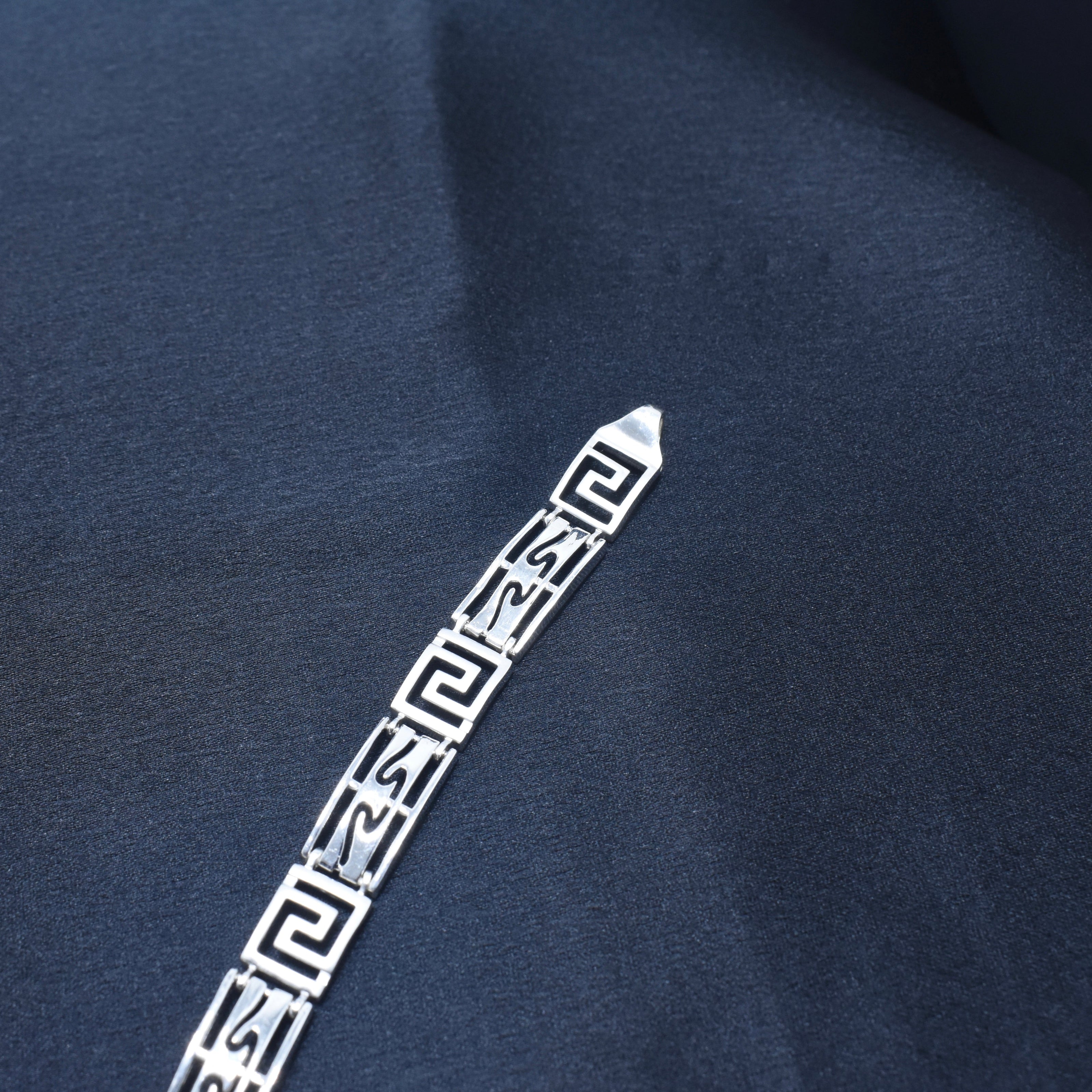 Maze Link Silver Bracelet