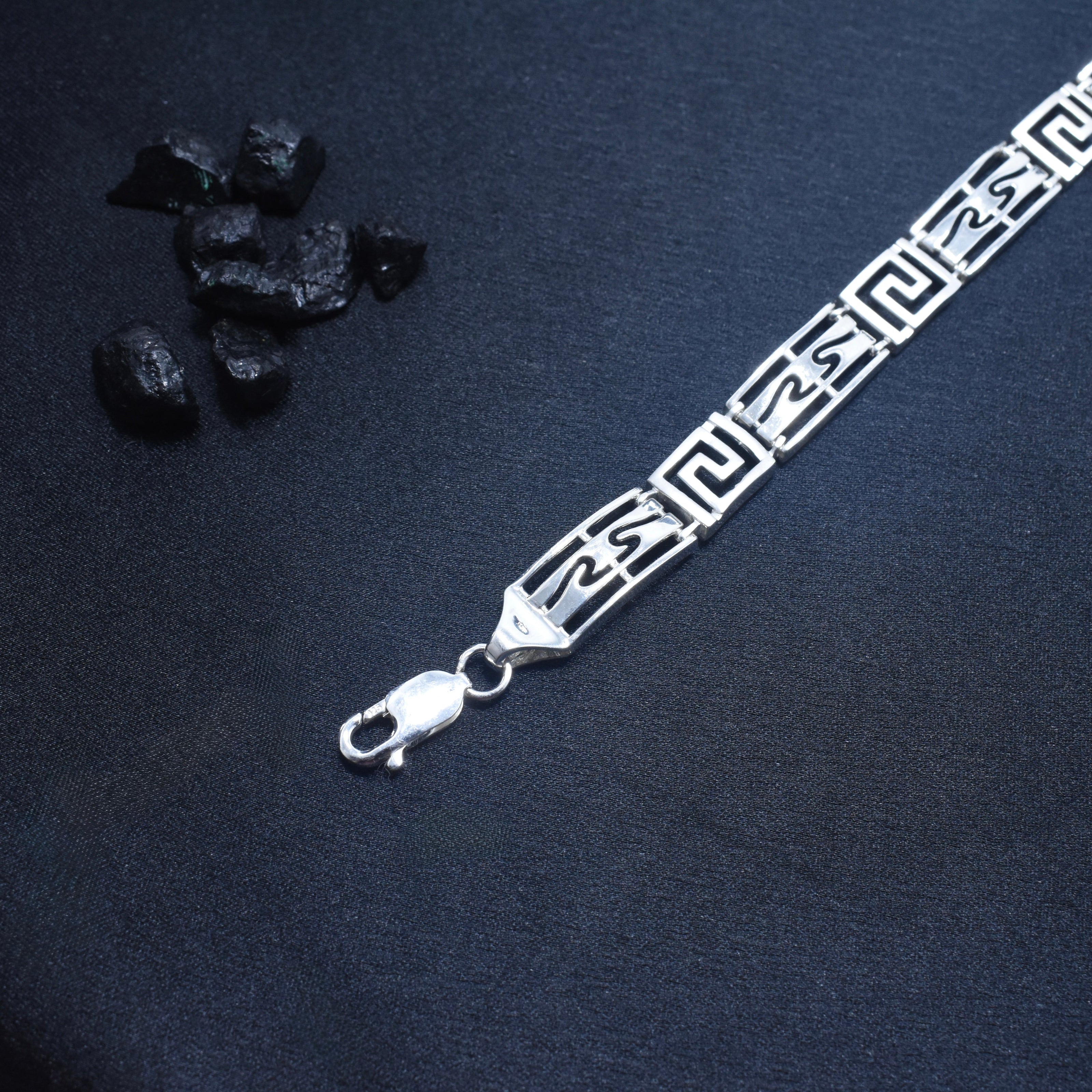 Maze Link Silver Bracelet