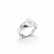 Mother of Pearl Halo Signet Ring