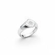 Silver Polished Square Dome Ring