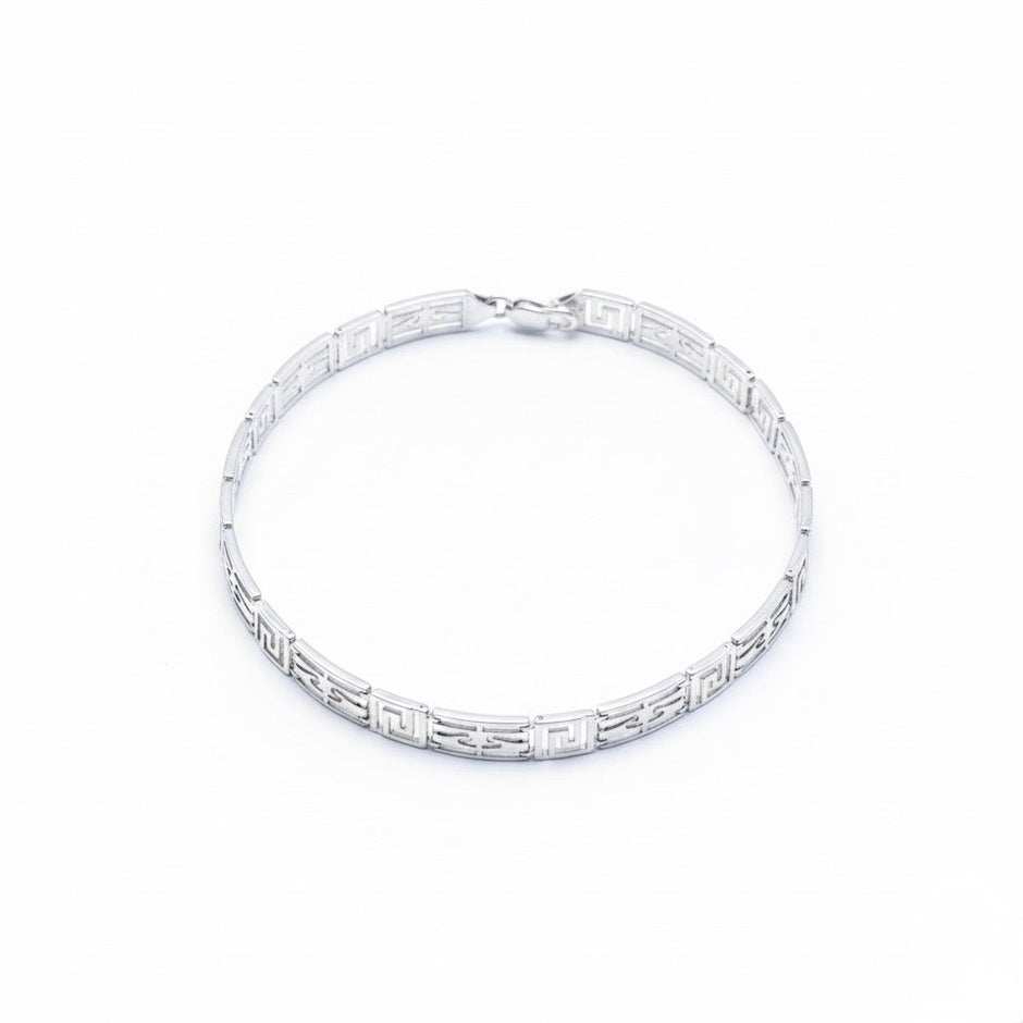 Maze Link Silver Bracelet