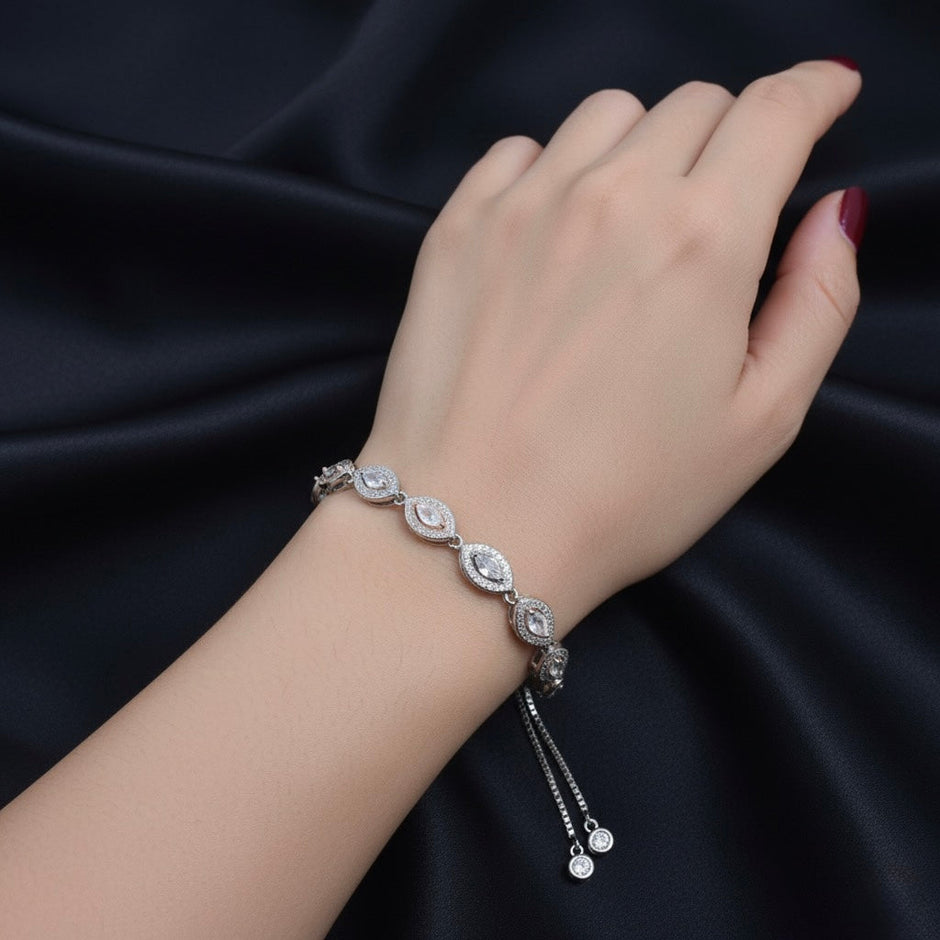 Petal Weave Silver Bracelet