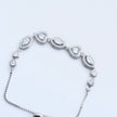 Diamond Curve Silver Bracelet