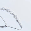 Diamond Curve Silver Bracelet