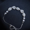 Diamond Curve Silver Bracelet