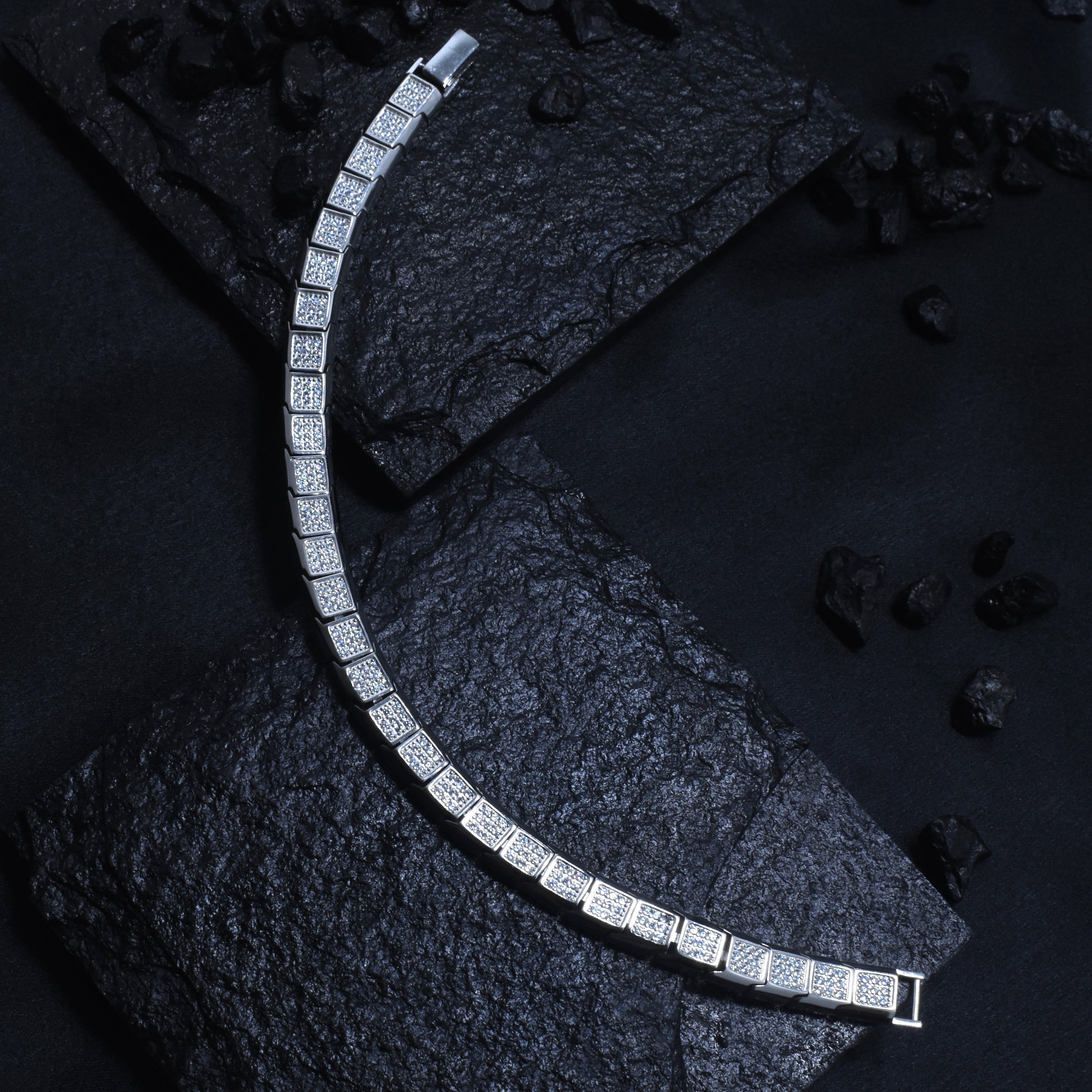 Frost Square Silver Bracelet