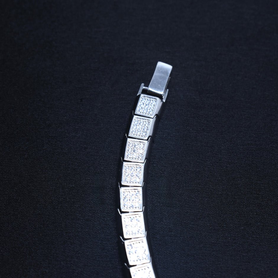 Frost Square Silver Bracelet