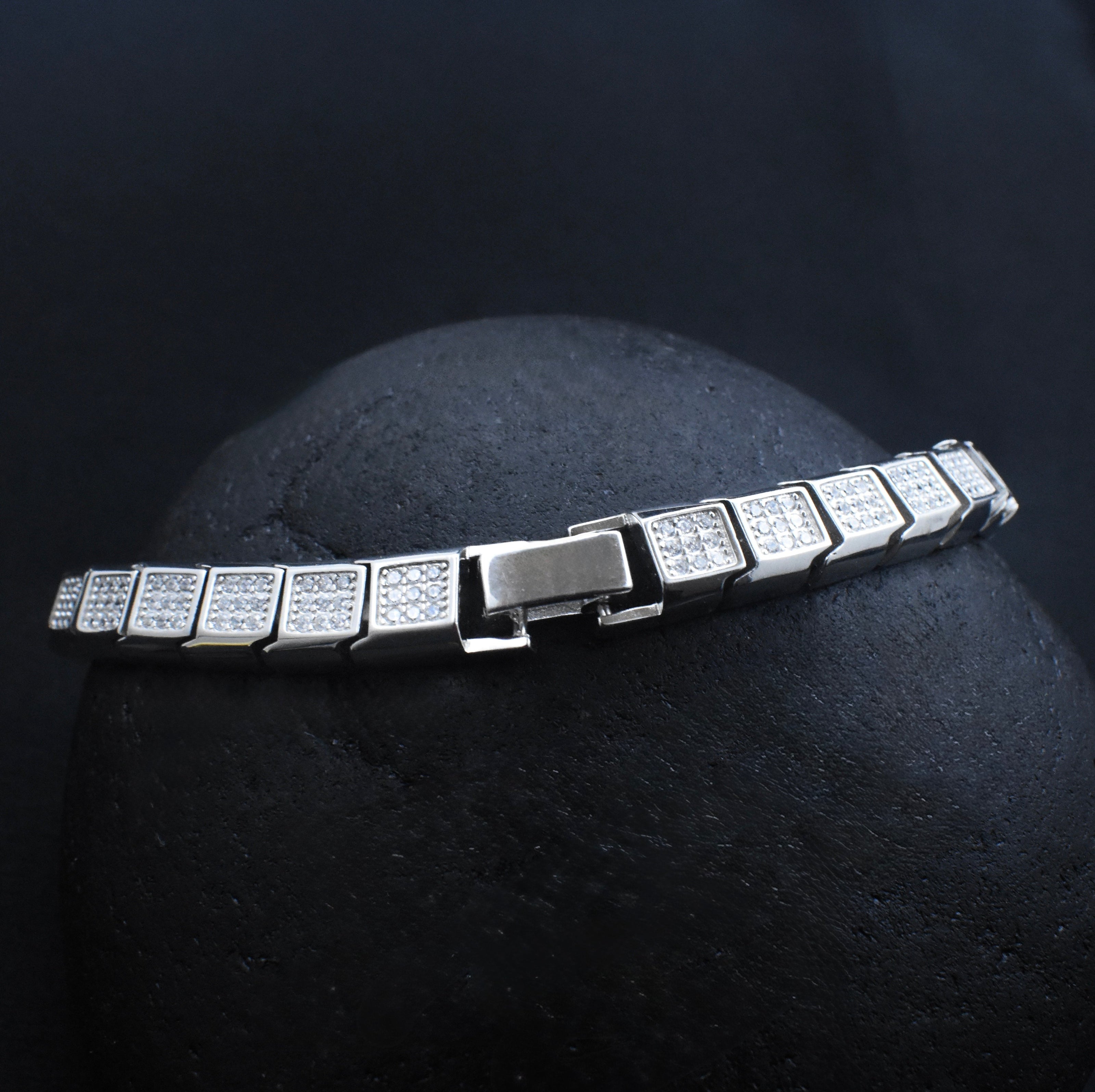 Frost Square Silver Bracelet