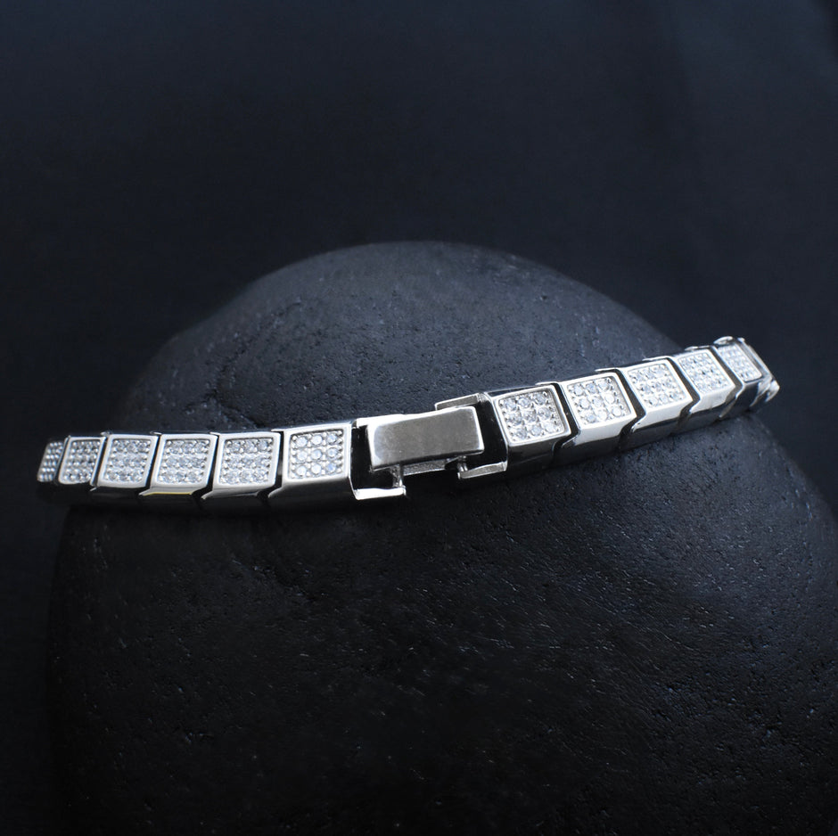 Frost Square Silver Bracelet