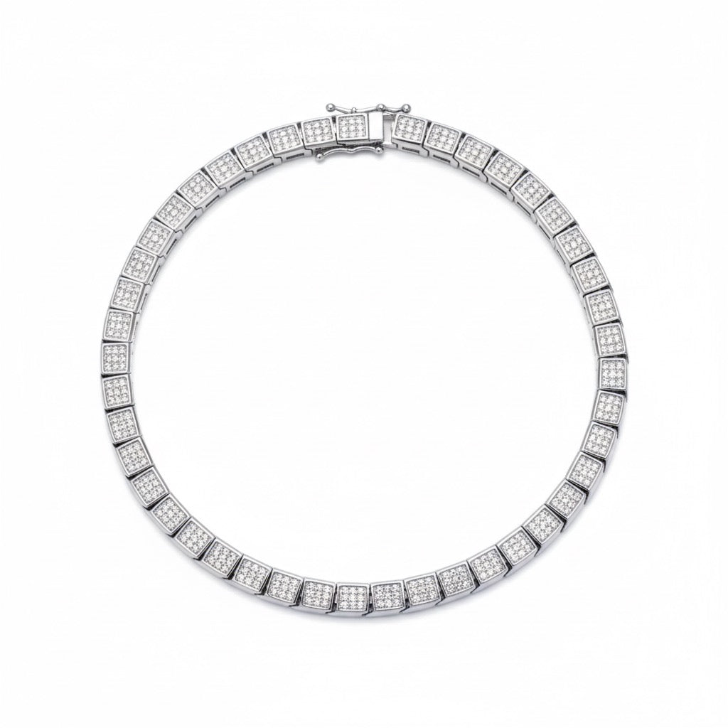 Frost Square Silver Bracelet
