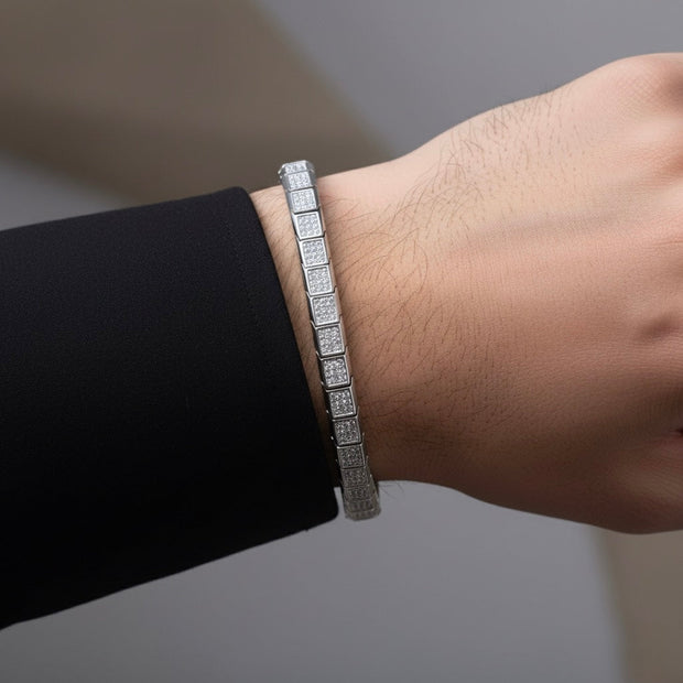 Frost Square Silver Bracelet