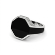 Octagonal Meander Enamel Ring