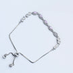 Pink Navette Shimmer Silver Bracelet