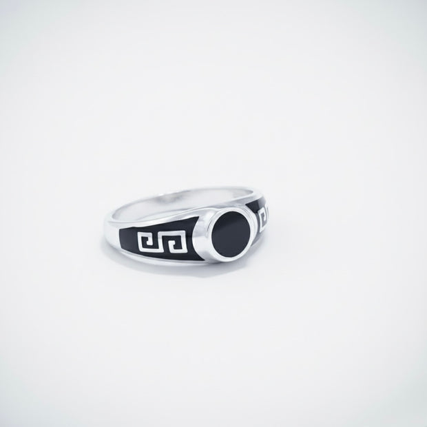 Circular Heritage Meander Enamel Ring