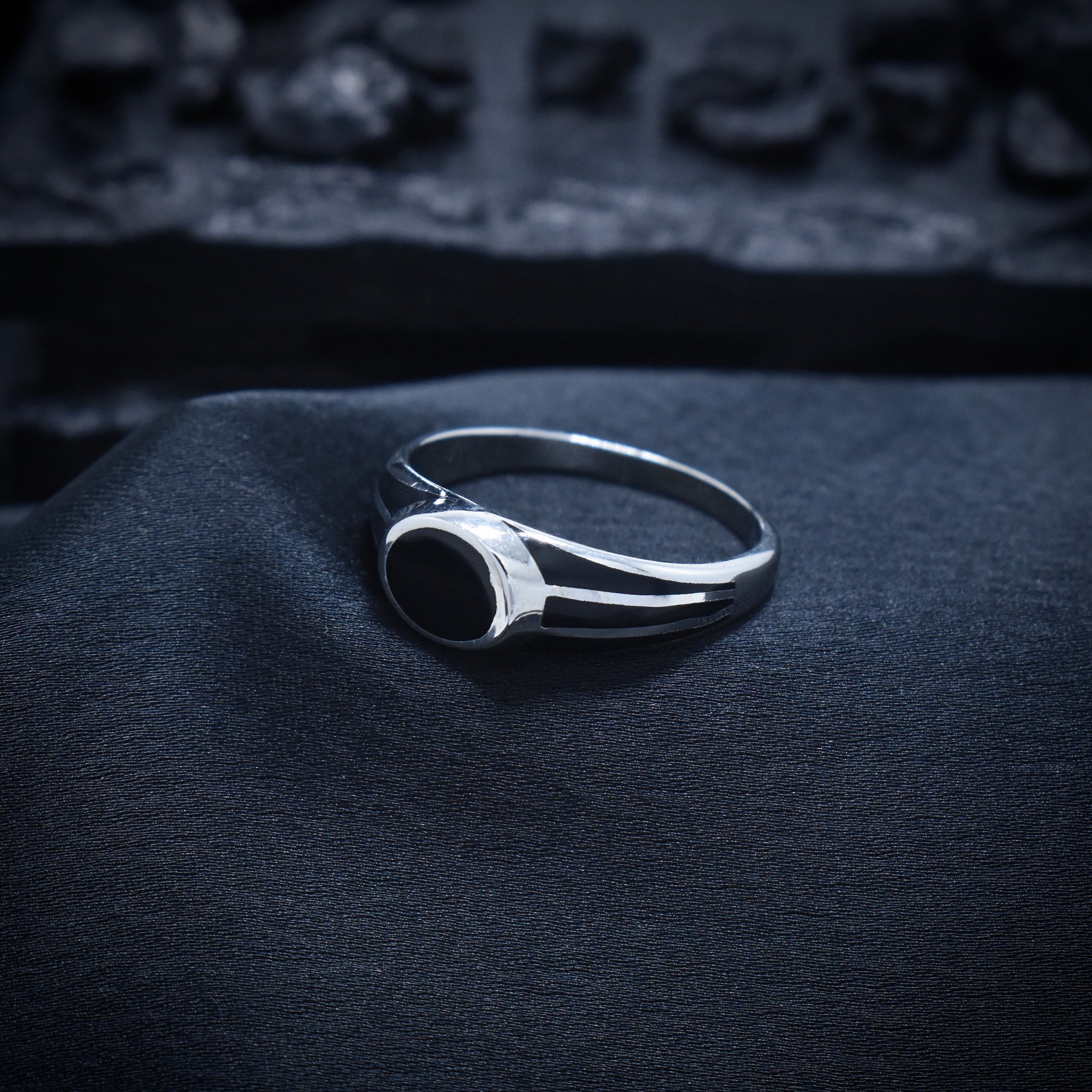 Triple Stripe Circular Enamel Ring