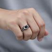 Triple Stripe Circular Enamel Ring