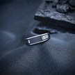 Rectangular Meander Enamel Ring