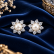 Pearl Flower Stud Earrings