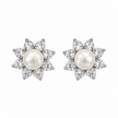 Pearl Flower Stud Earrings