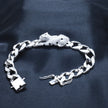 Tiger Motif Silver Bracelet
