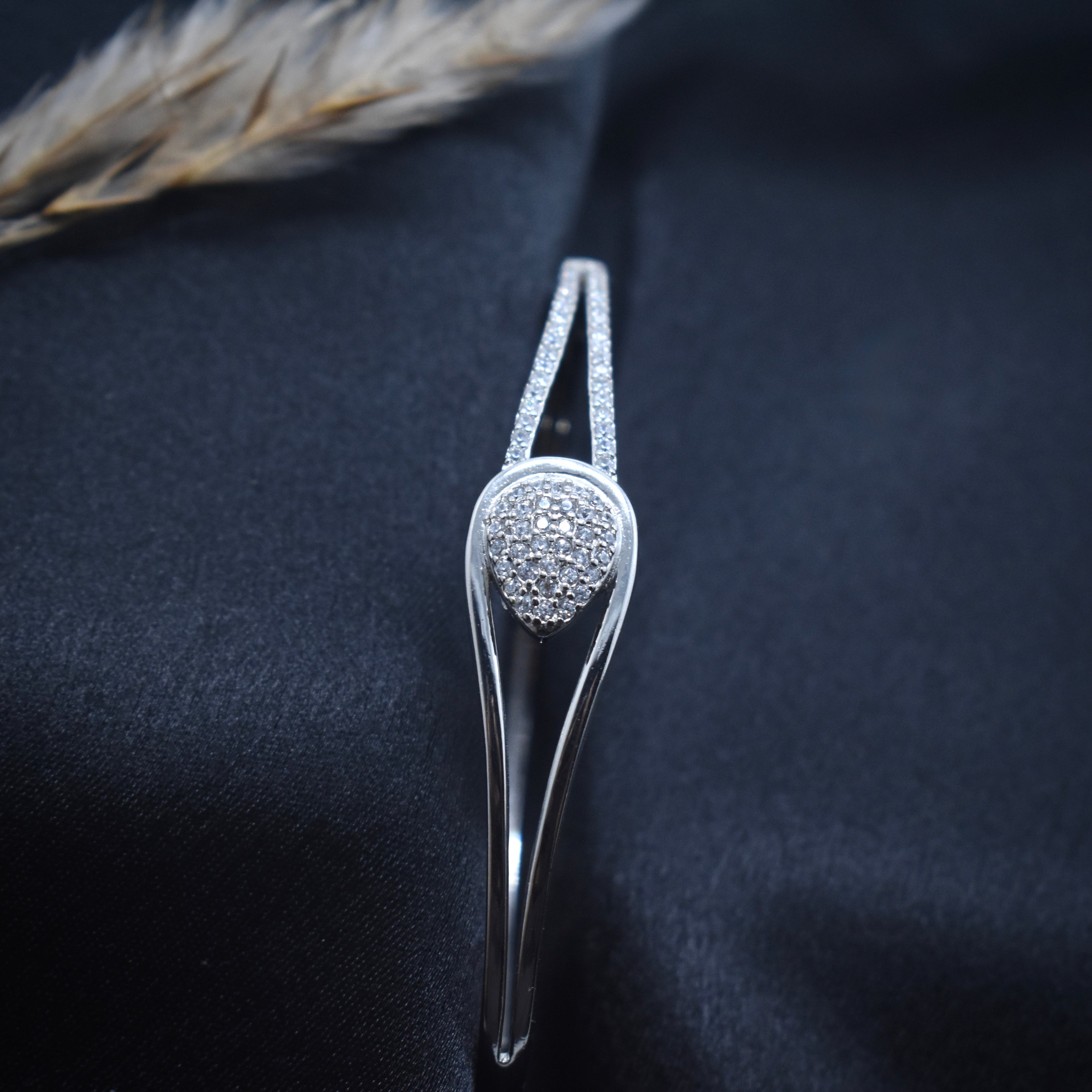 Teardrop Flare Silver Bracelet