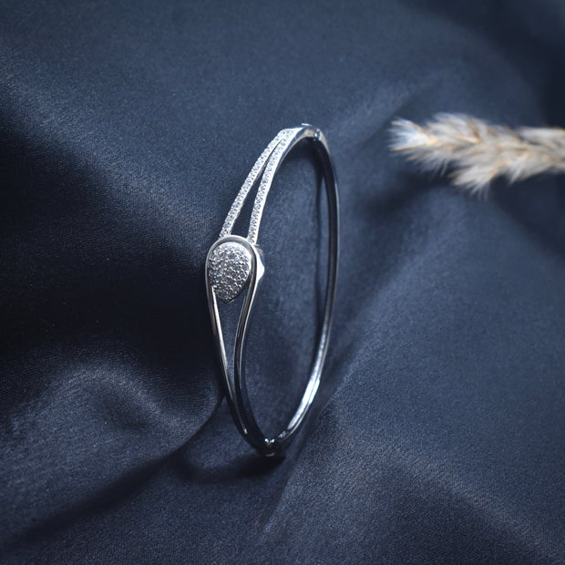 Teardrop Flare Silver Bracelet