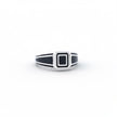 Rectangular Halo Heritage Enamel Ring