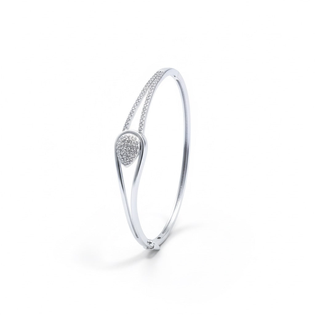 Teardrop Flare Silver Bracelet