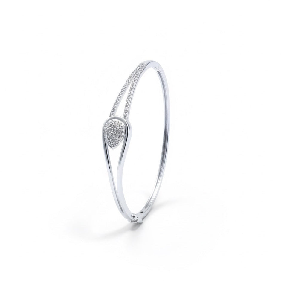 Teardrop Flare Silver Bracelet