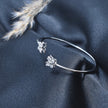 Sparkle Bloom Twin Silver Bracelet