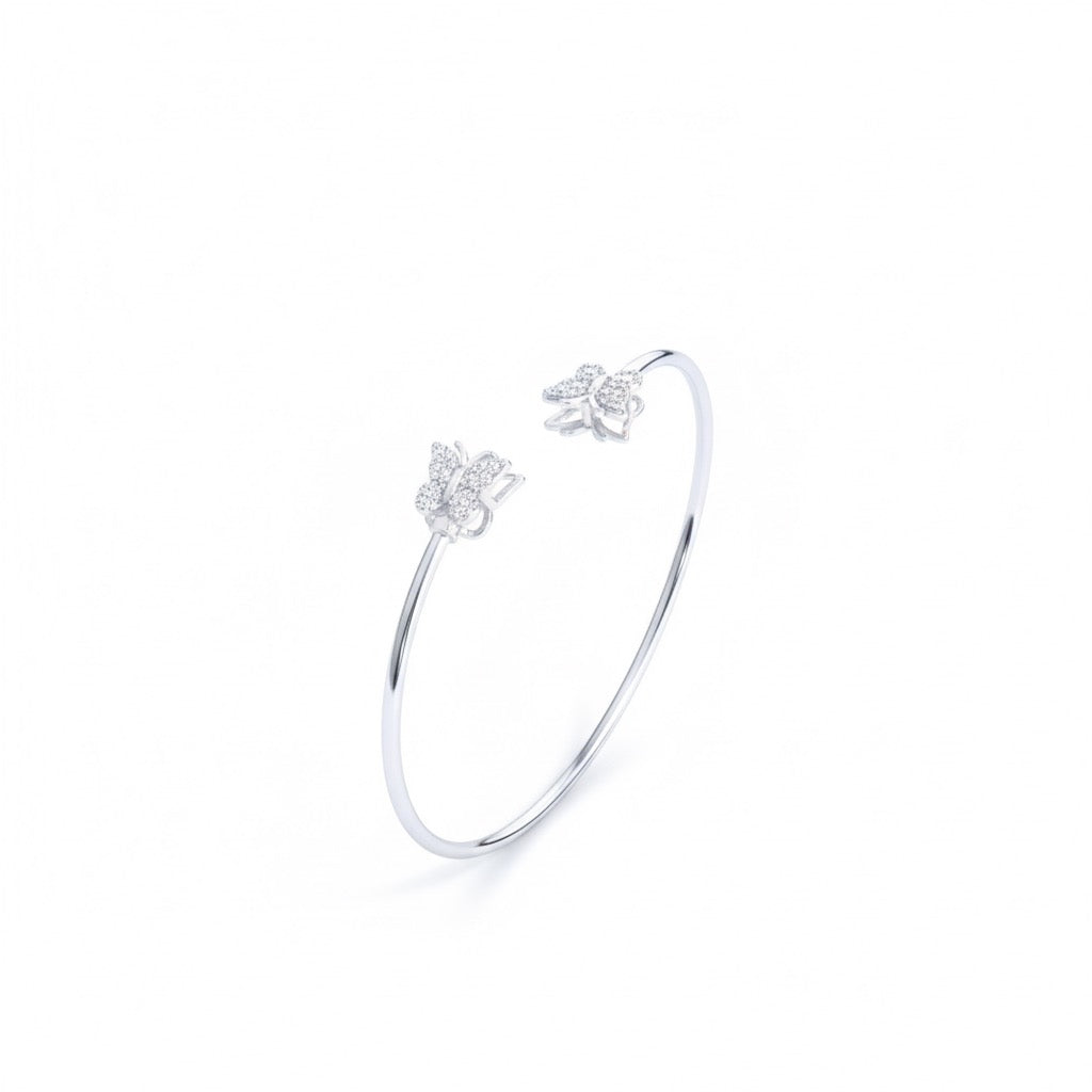 Graceful Butterfly Open Cuff Bracelet