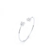Sparkle Bloom Twin Silver Bracelet