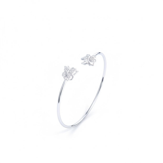Graceful Butterfly Open Cuff Bracelet