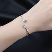 Sparkle Bloom Twin Silver Bracelet