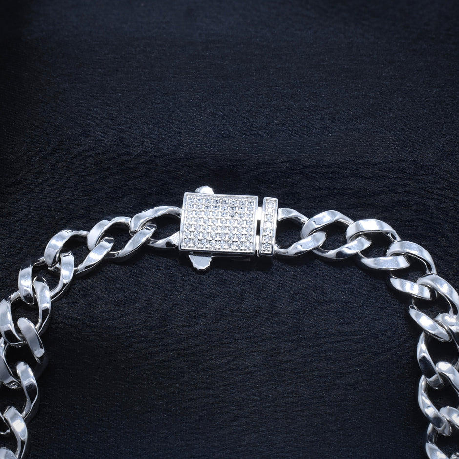 Square Link Silver Bracelet
