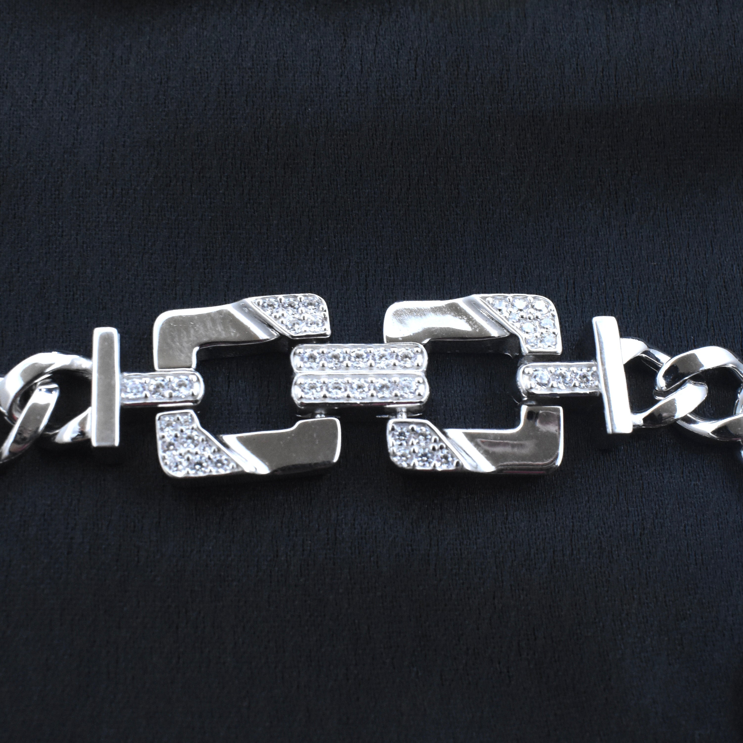 Square Link Silver Bracelet