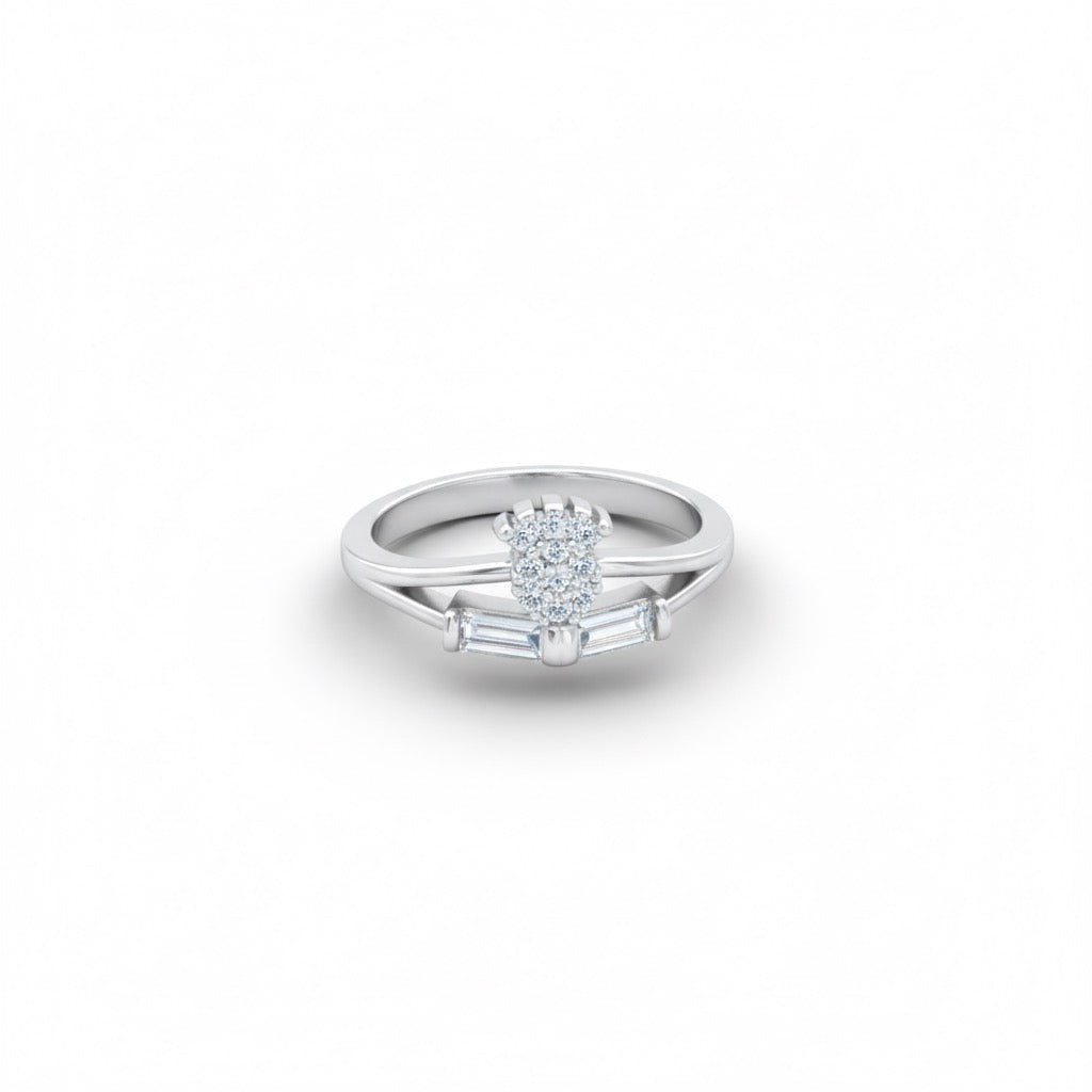 Baguette Diamond Dual Design Ring