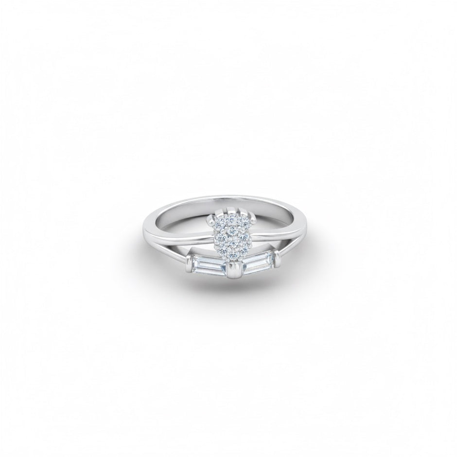 Baguette Diamond Dual Design Ring
