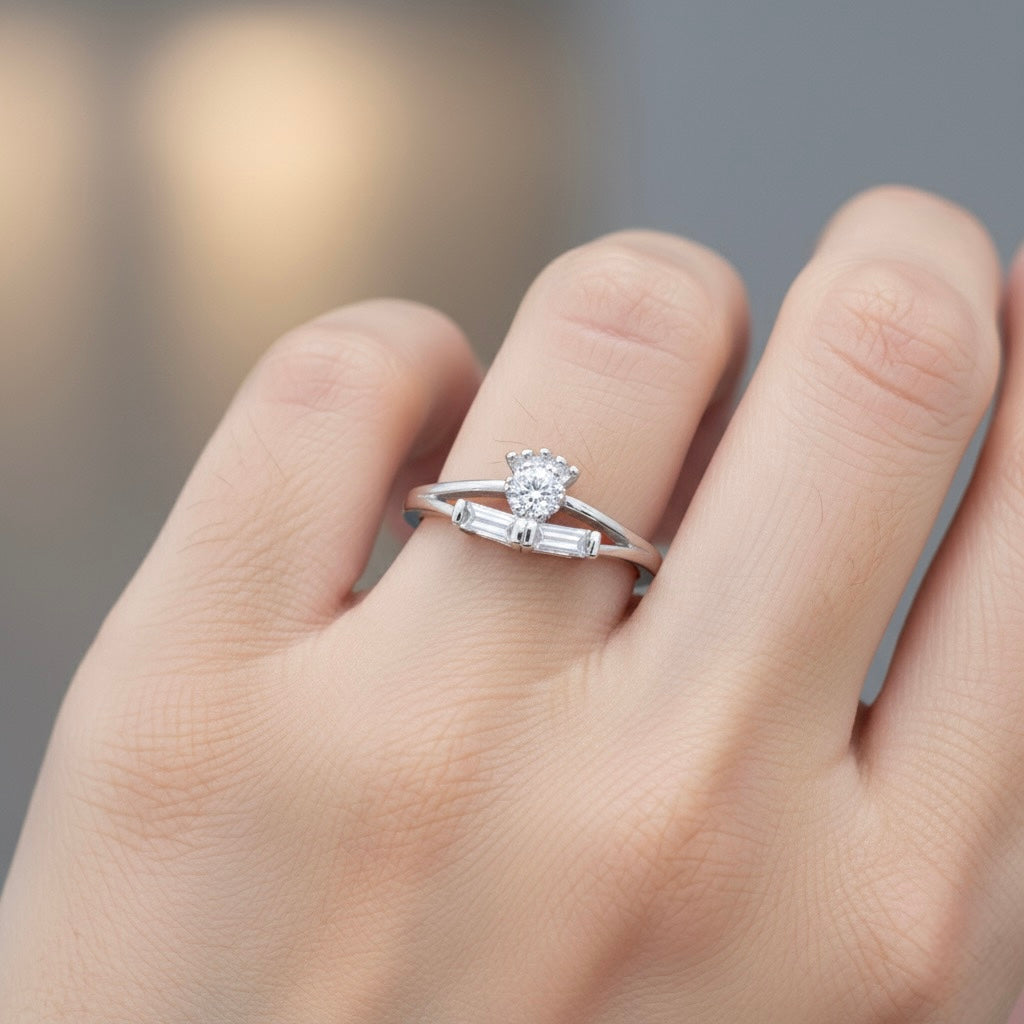 Baguette Diamond Dual Design Ring