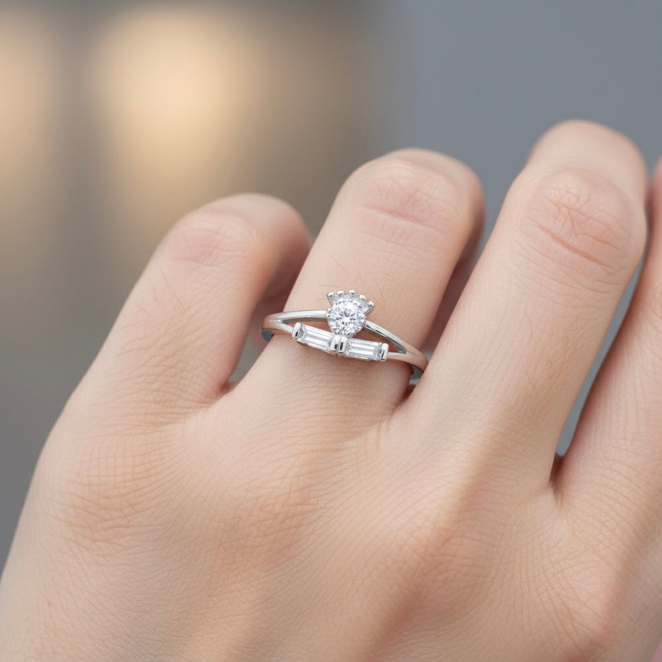 Baguette Diamond Dual Design Ring