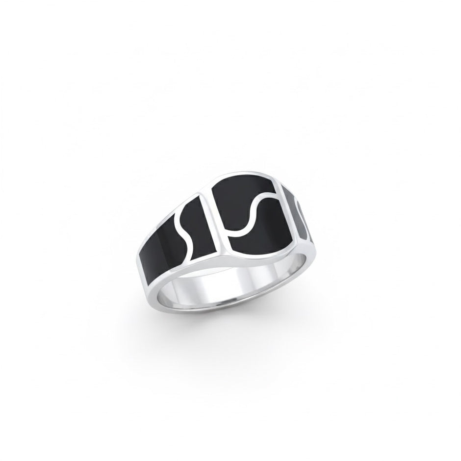 Wave Heritage Enamel Ring