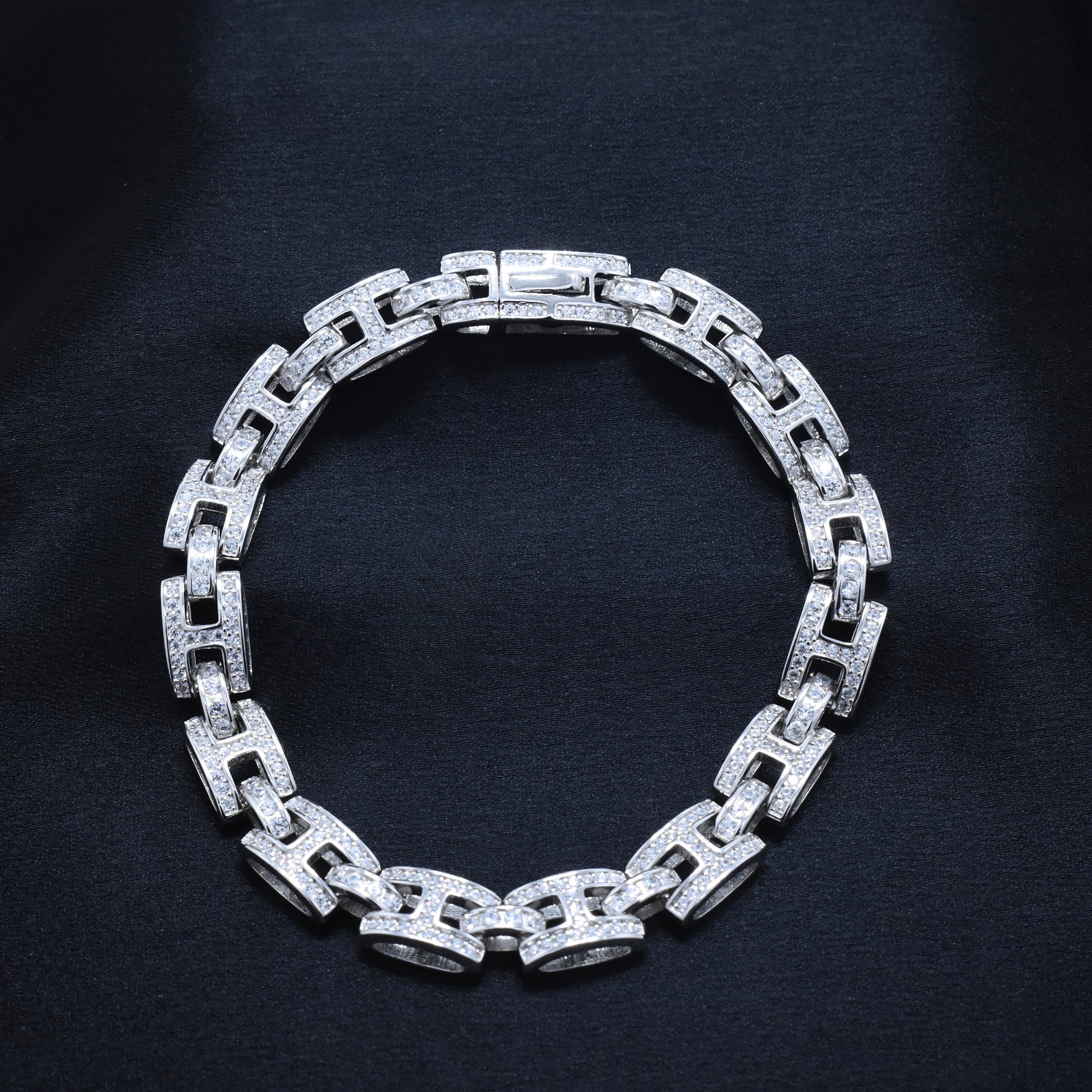 Bold Block Silver Bracelet